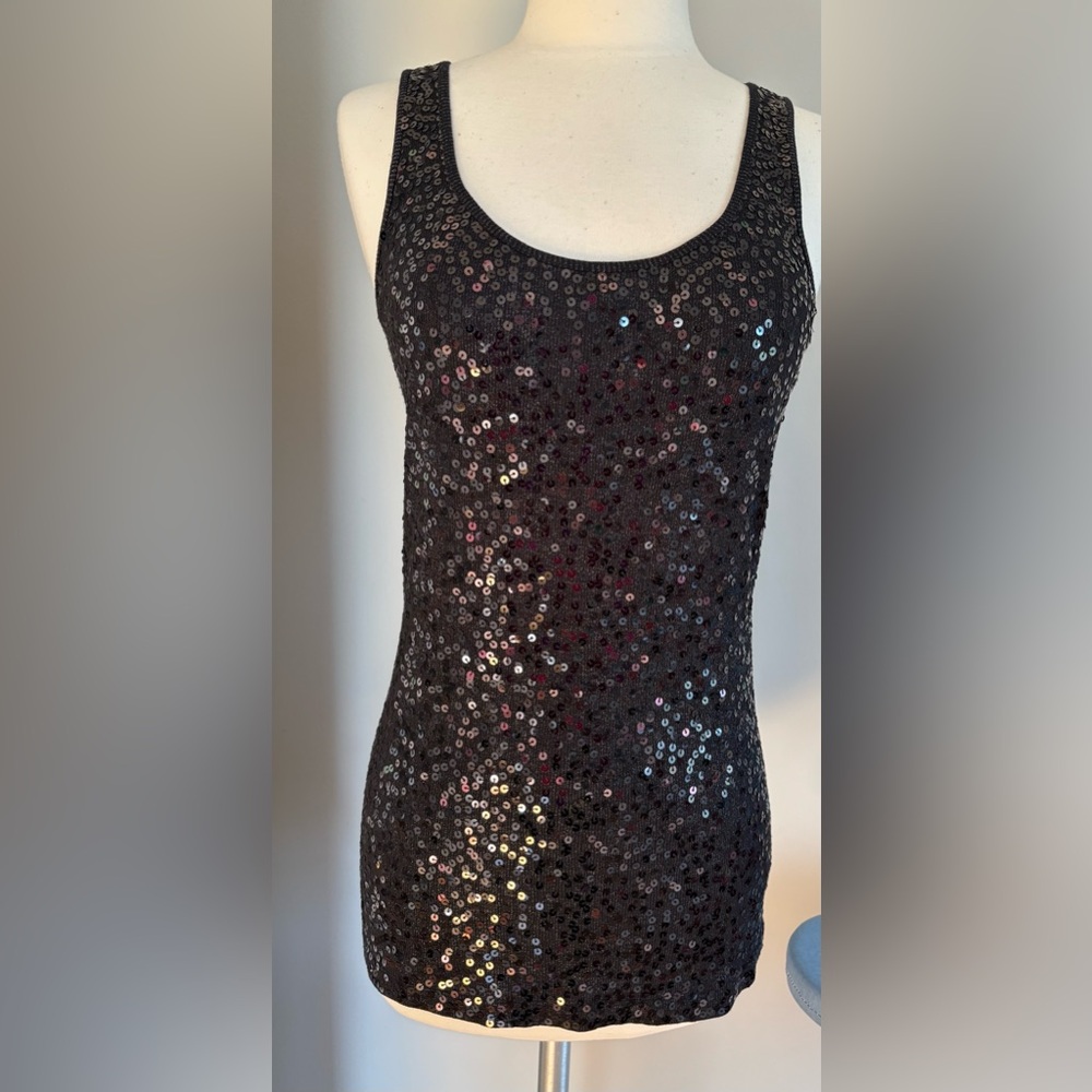 Sparkling Black AND Magenta Sequin Tanks - Express
